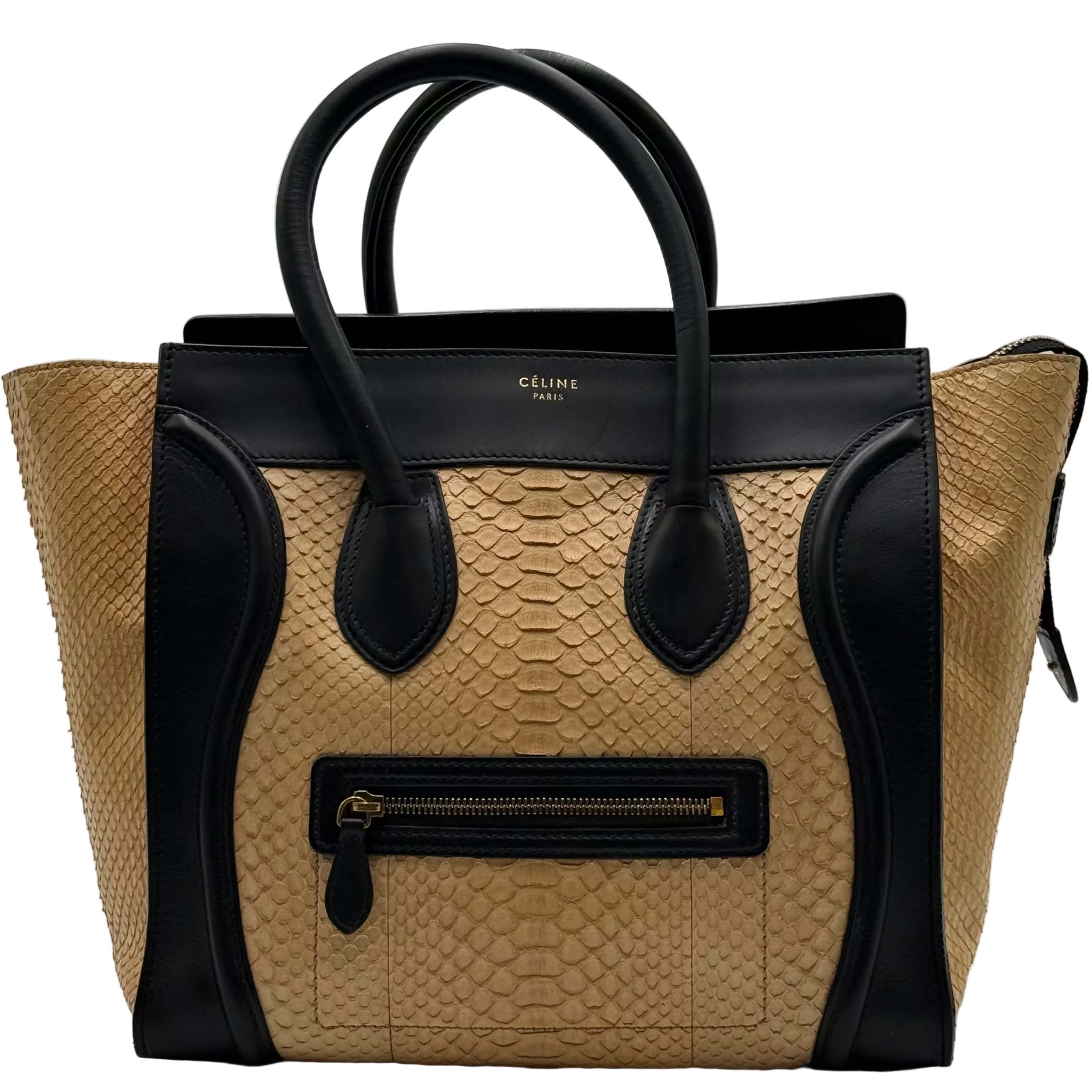 Celine Python Sail Leather Black Mini Luggage