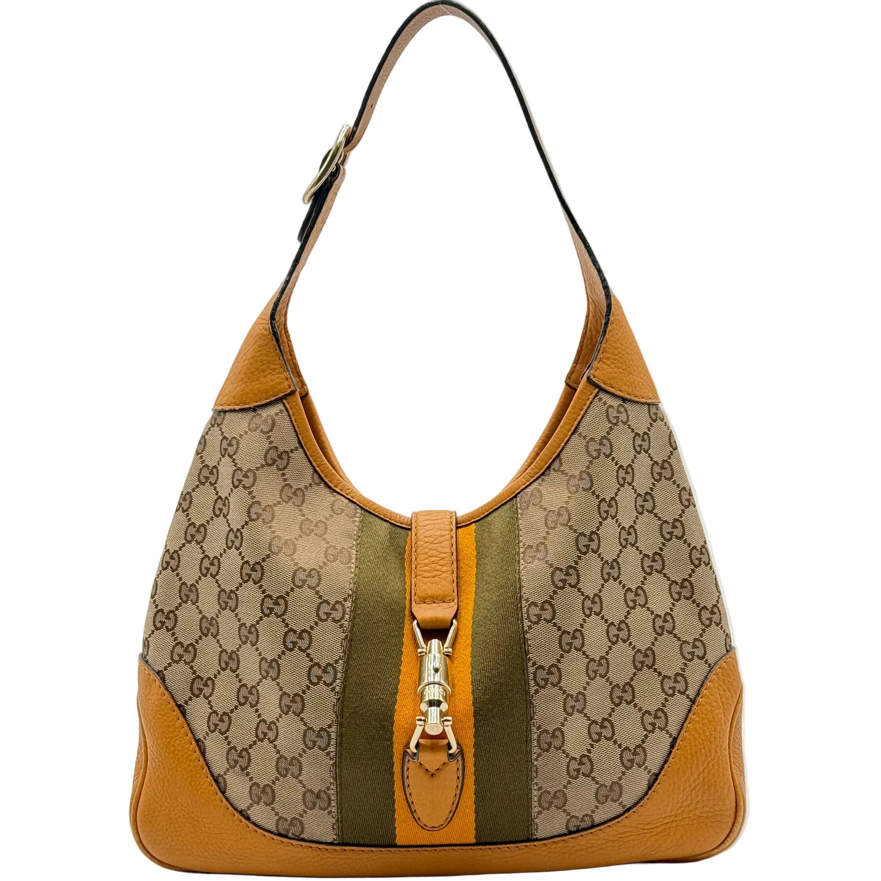 Gucci Yellow Olive GG Canvas Jackie 1961