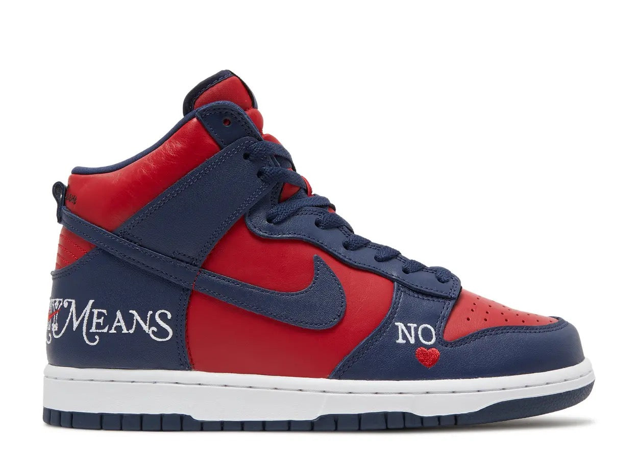 SB Dunk High Supreme By Any Means Navy